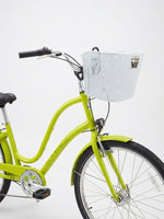 Ven2 White Metal Bike Basket – Durable Bicycle Front Basket