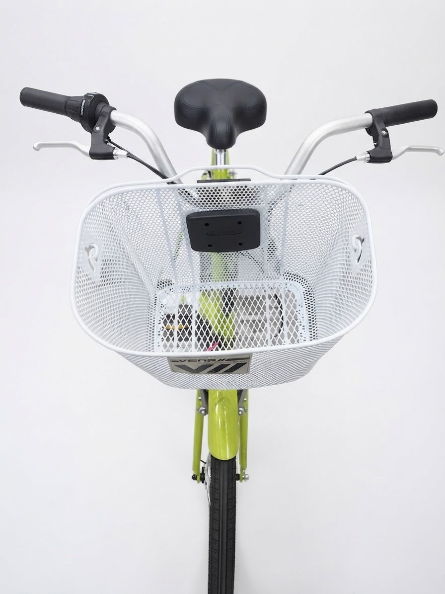 Ven2 White Metal Bike Basket – Durable Bicycle Front Basket