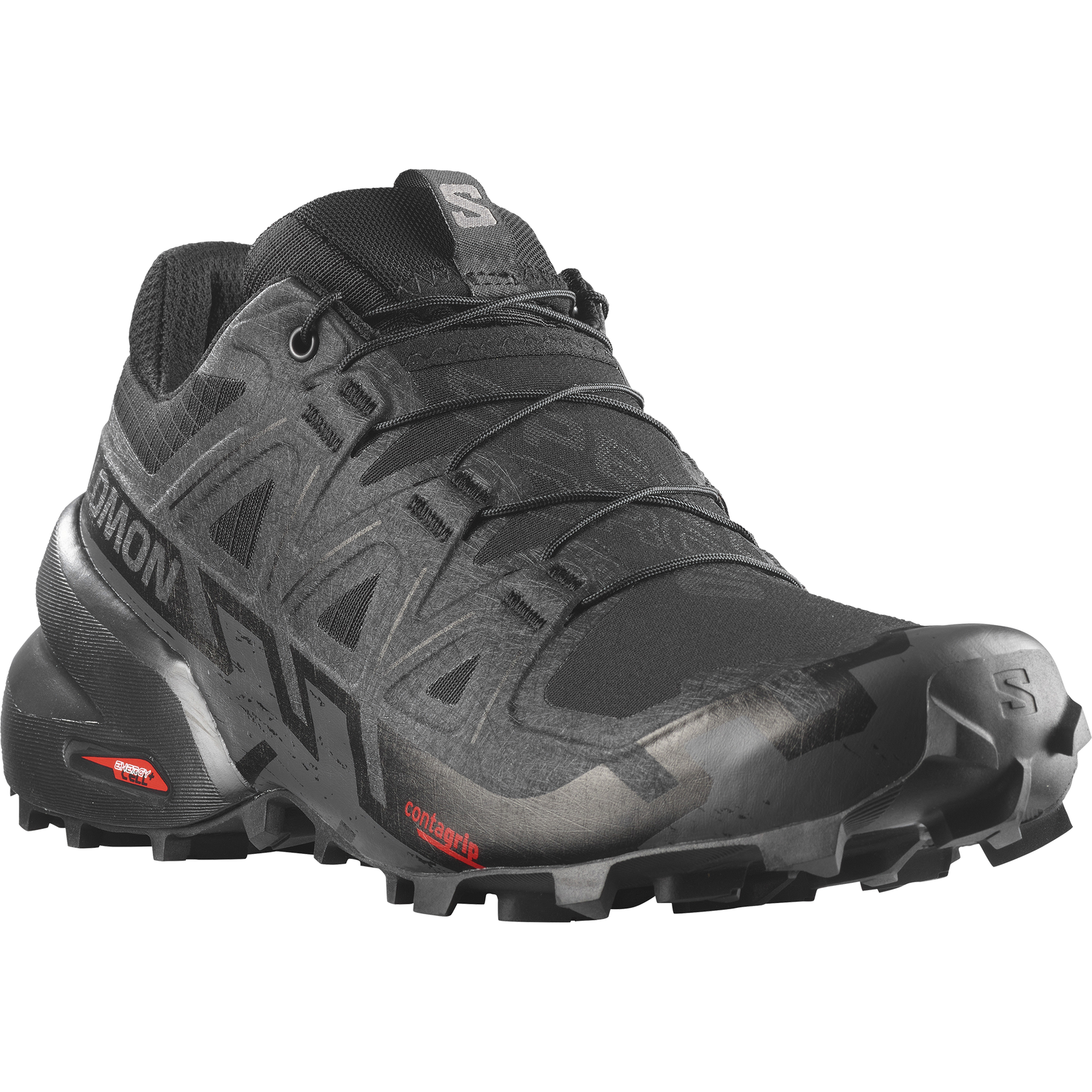 Salomon Speedcross 6 women's trail running shoe in black colorway