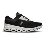 On Cloudstratus 3 running shoe in black with white sole and accents