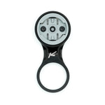 K-EDGE black fixed stem mount for cycling computers with dual circular mounting design