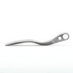 K-EDGE Pro Road Braze-on Chain Catcher in silver gunmetal aluminum finish, side profile view