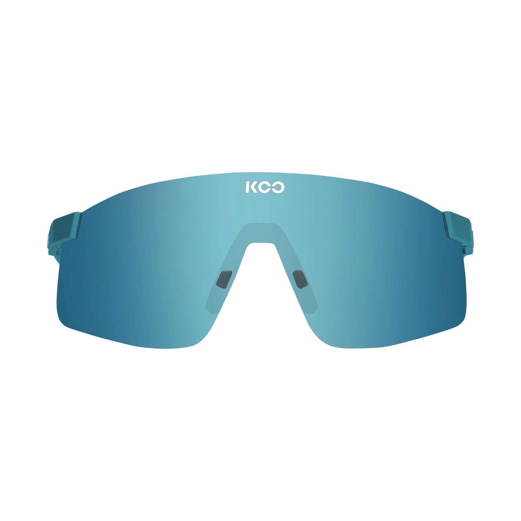 KOO Nova Sunglasses in Acqua Matt frame with Turquoise lens front view