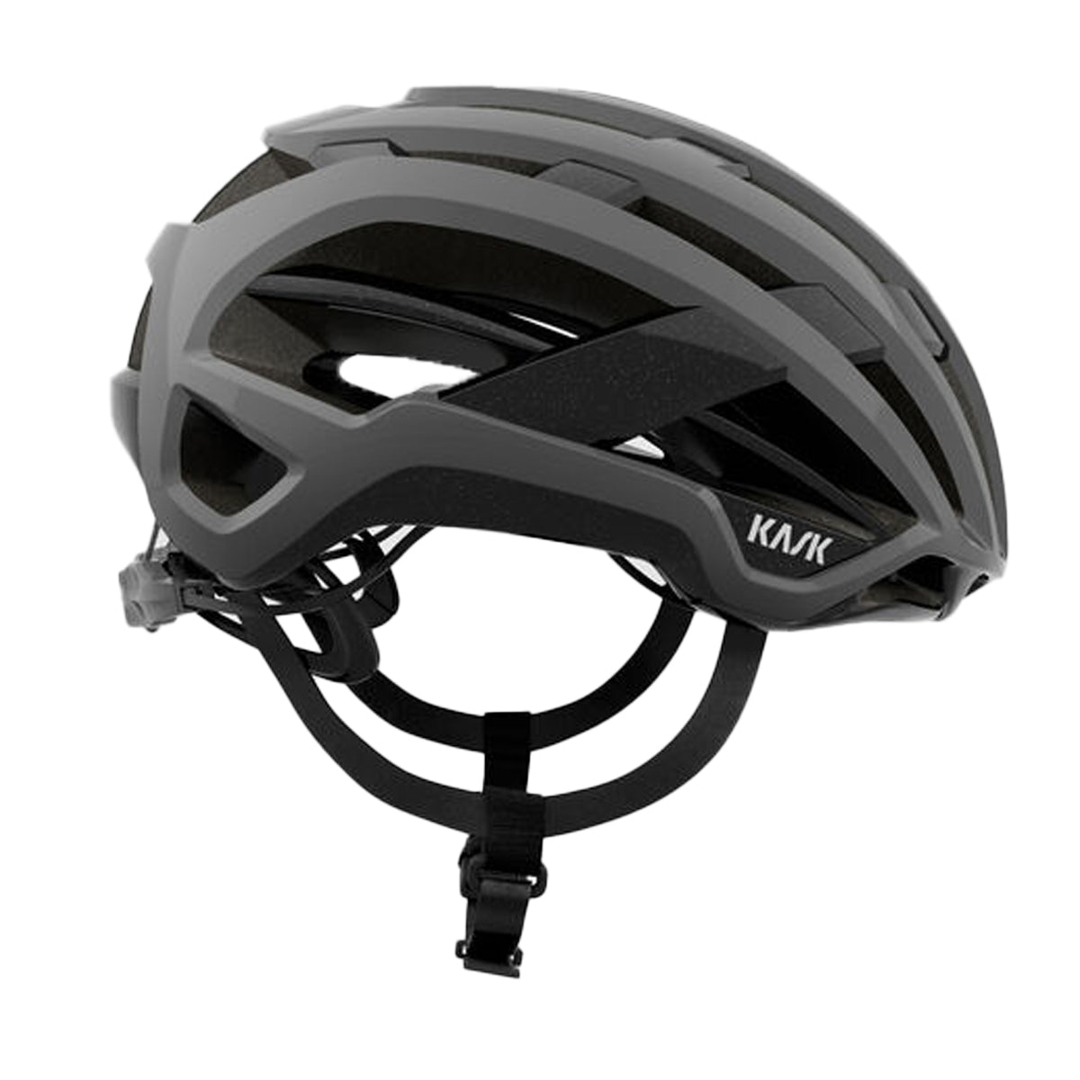 KASK Valegro cycling helmet in ash grey color with aerodynamic design and ventilation