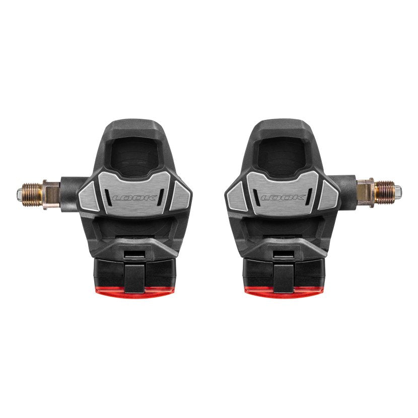 Look Keo Blade Power Dual pedals in black with silver and red accents
