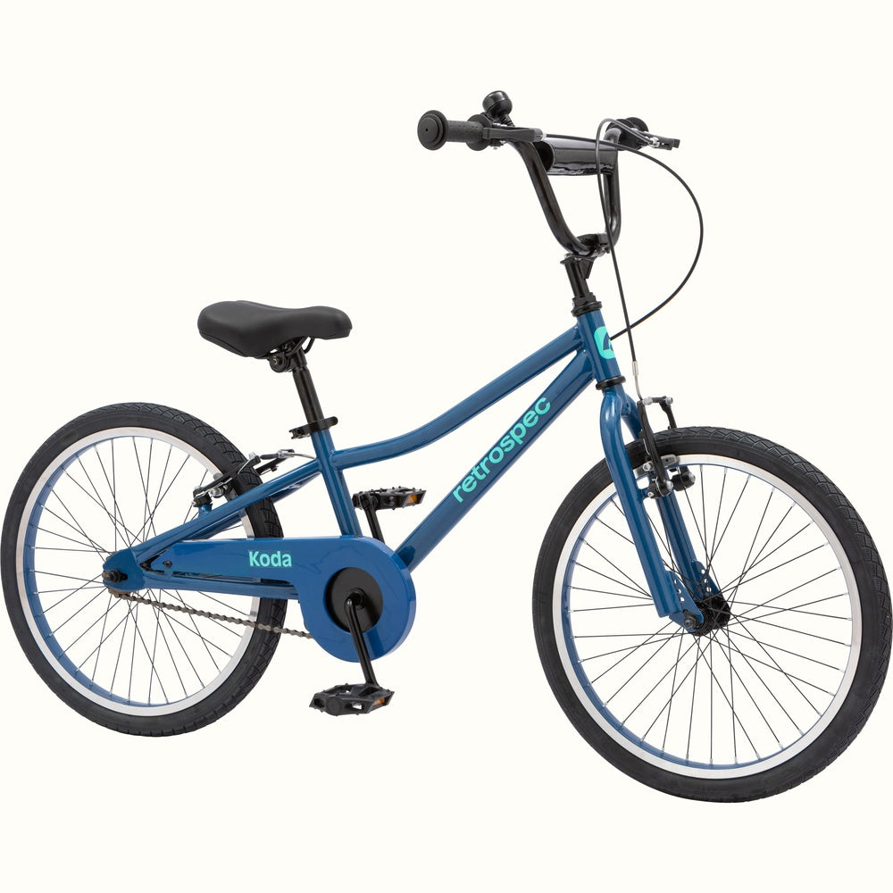 Retrospec Koda kids bike in blue with black handlebars and seat