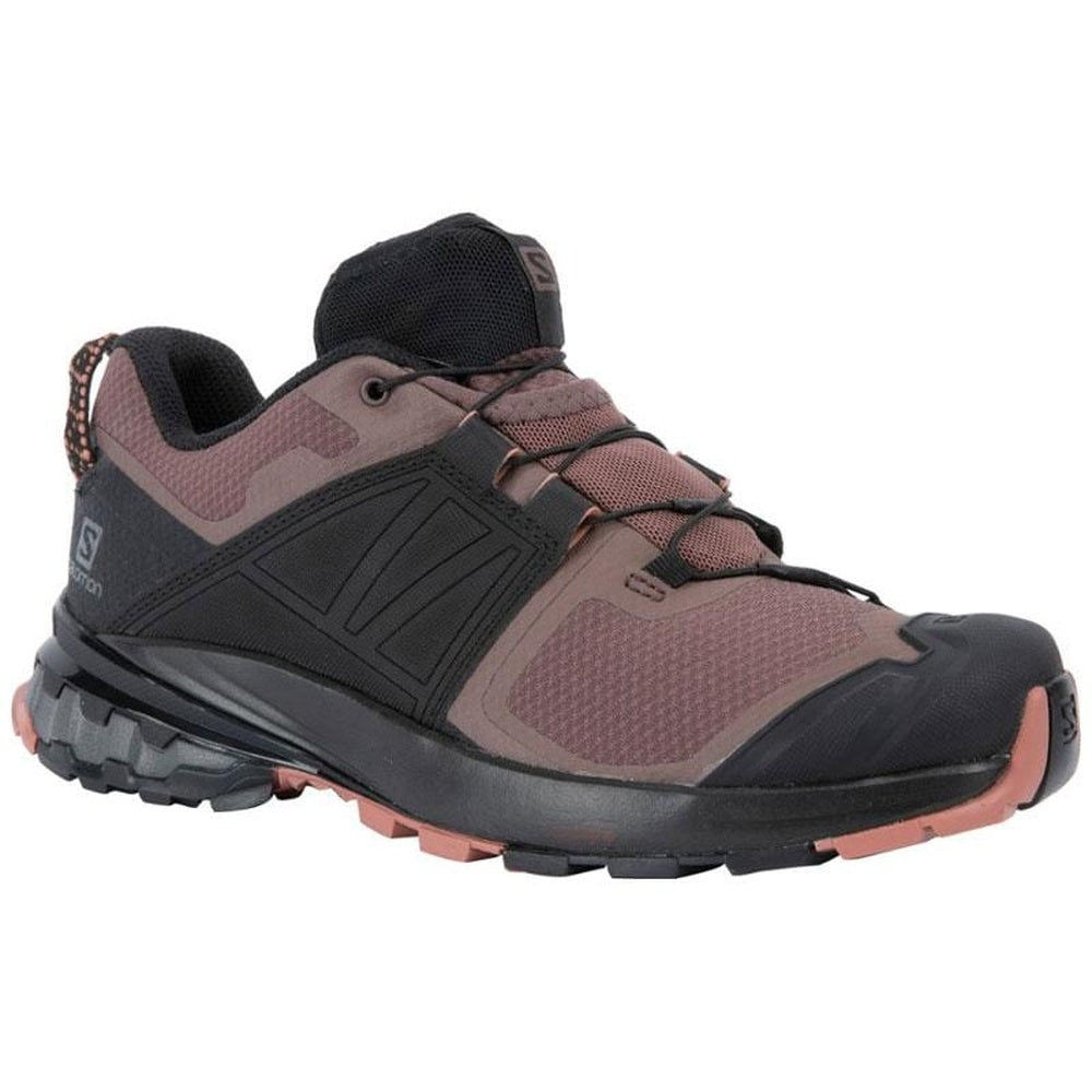 Salomon XA Wild women's trail running shoe in peppercorn black cedar wood colorway