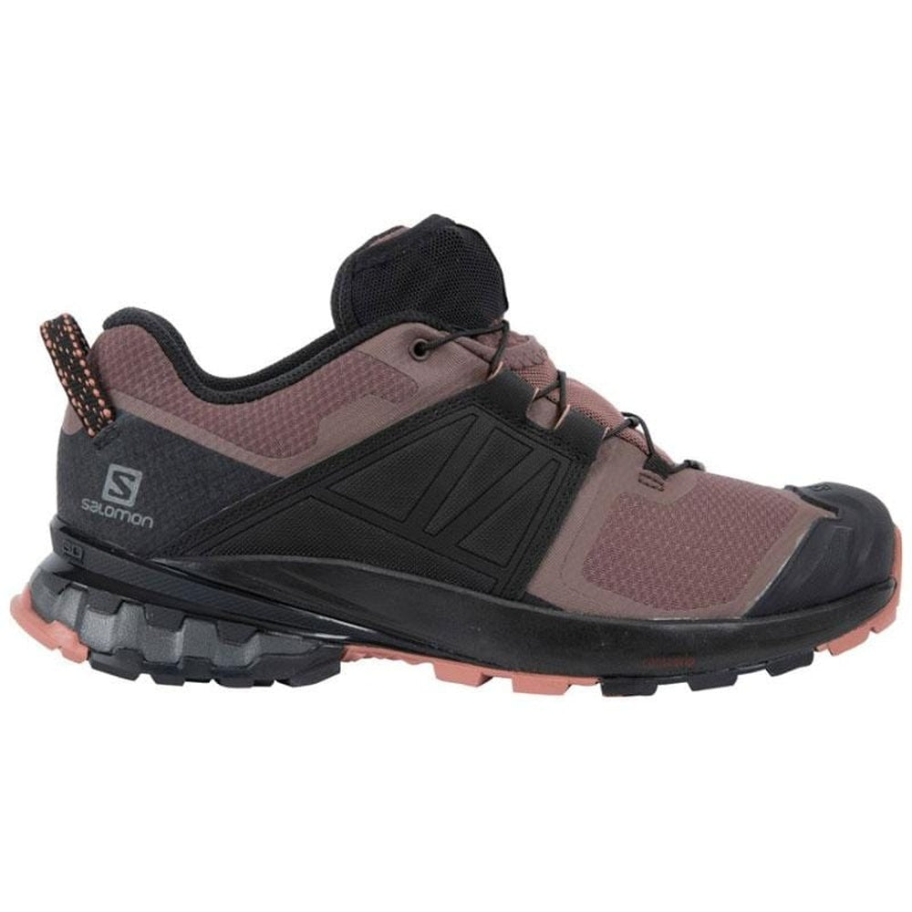 Salomon XA Wild women's trail running shoe in peppercorn black cedar wood colorway