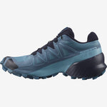 Salomon Speedcross 5 women's trail running shoe in blue-teal colorway