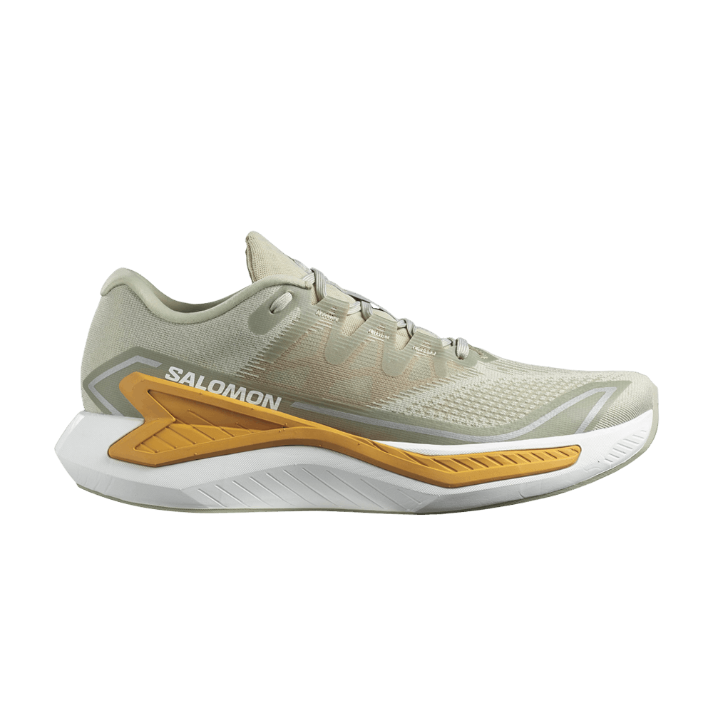Salomon DRX Bliss men's running shoe in desert sage with yellow accents
