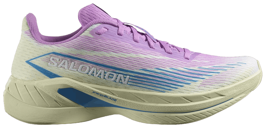 Salomon Spectur 2 women's running shoe in violet tulle with blue and green accents