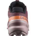 Salomon Speedcross 6 women's trail running shoe heel view in catawba grape colorway