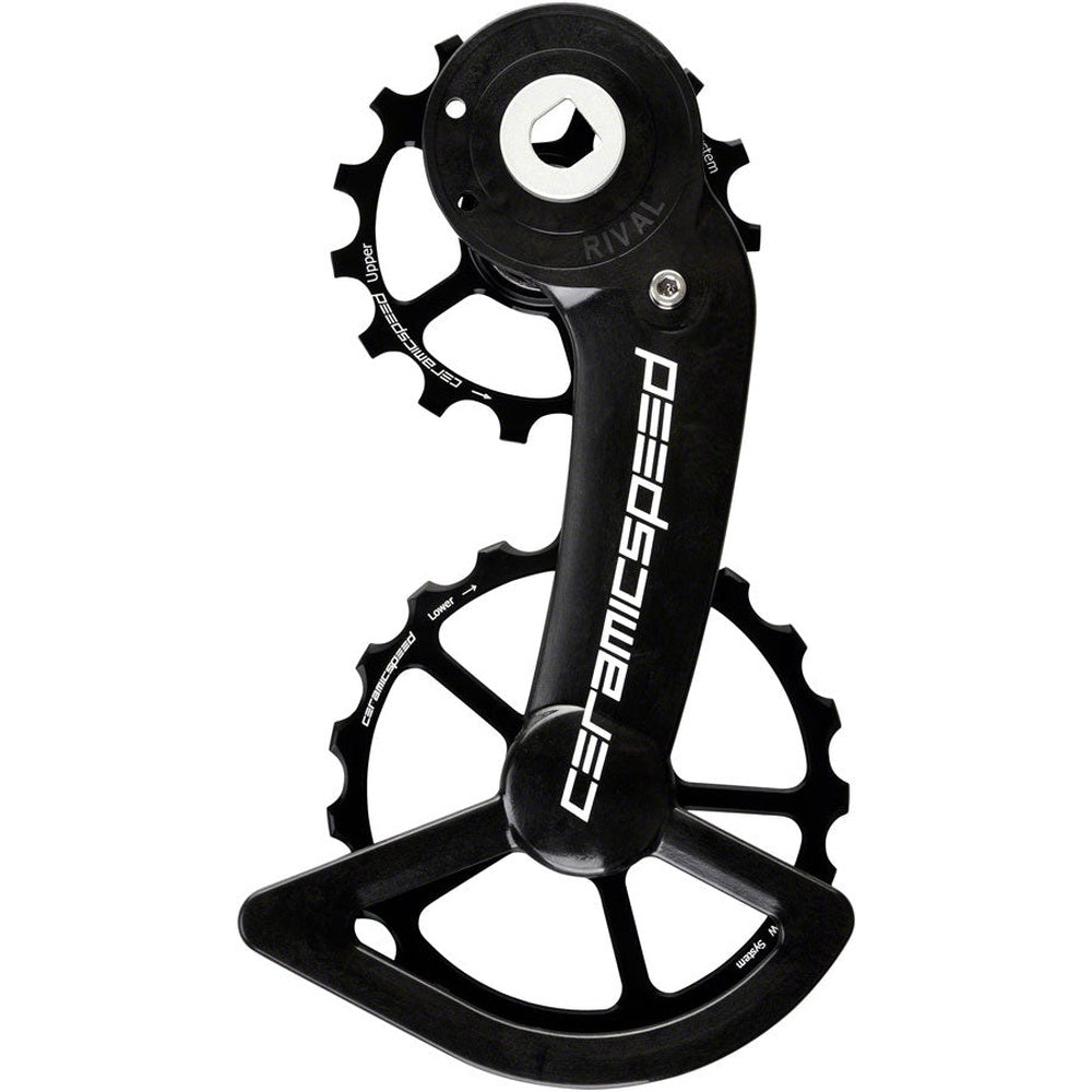 CeramicSpeed OSPW pulley wheel system for SRAM Rival AXS in black carbon cage