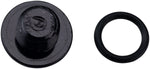 Shimano ST-R9120 black bleed screw and o-ring components on white background