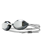 TYR Black Ops 140 EV racing goggles with mirrored lenses and adjustable strap
