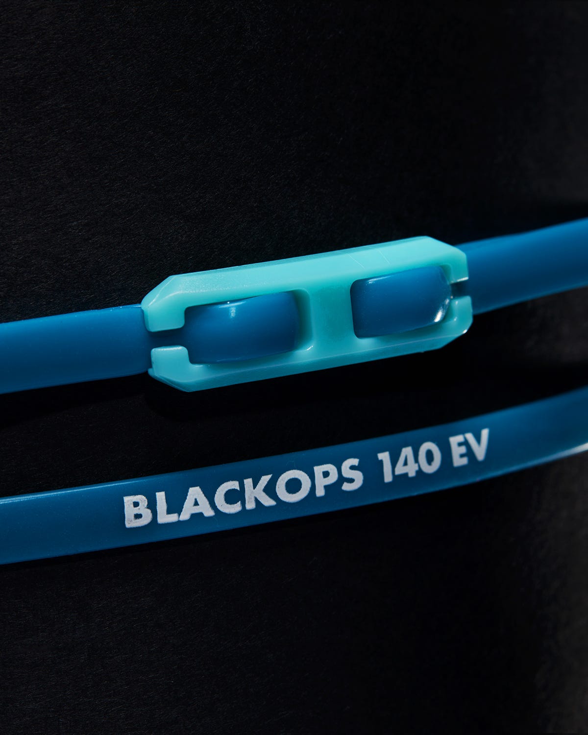 TYR Black Ops 140 EV racing goggles in blue and teal colorway
