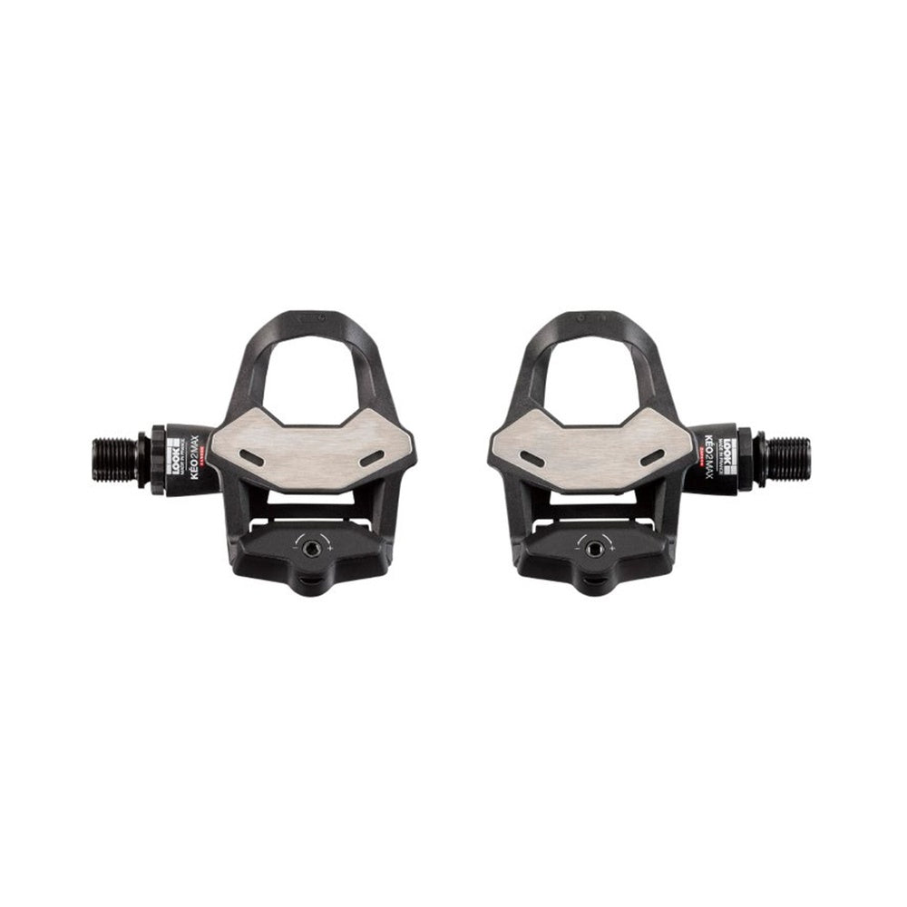 Look KEO 2 MAX CARBON cycling pedals pair in black with silver contact plates