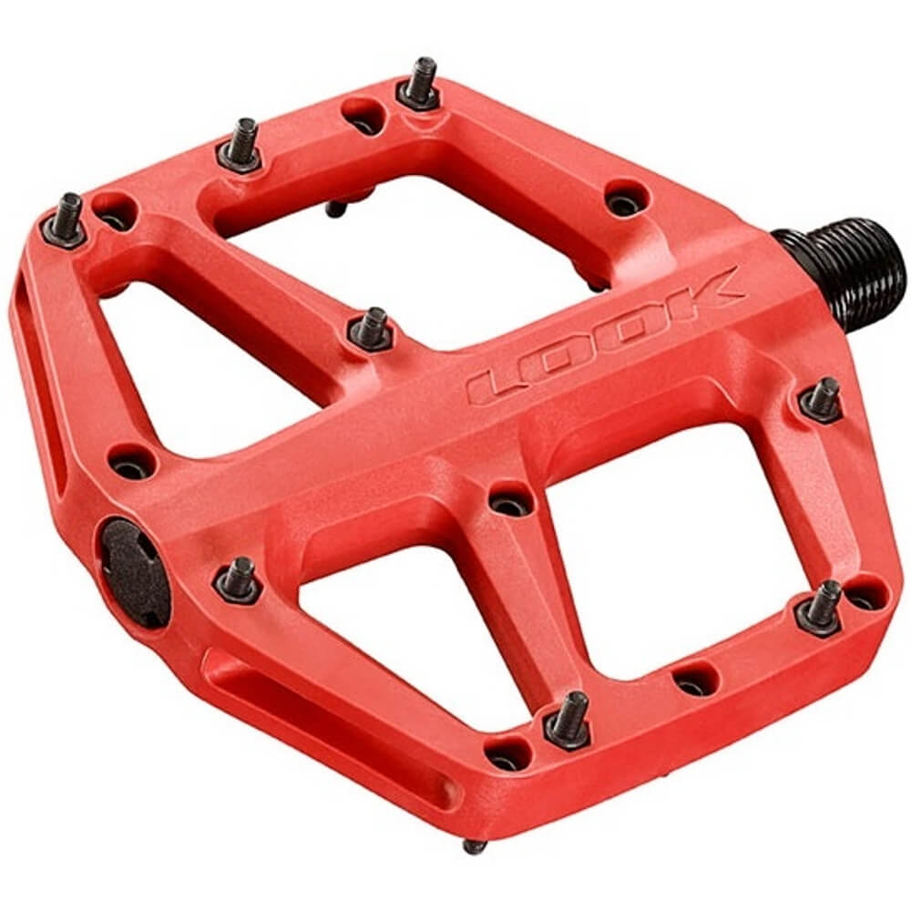 Look Trail Fusion mountain bike pedal in red with black threaded spindle