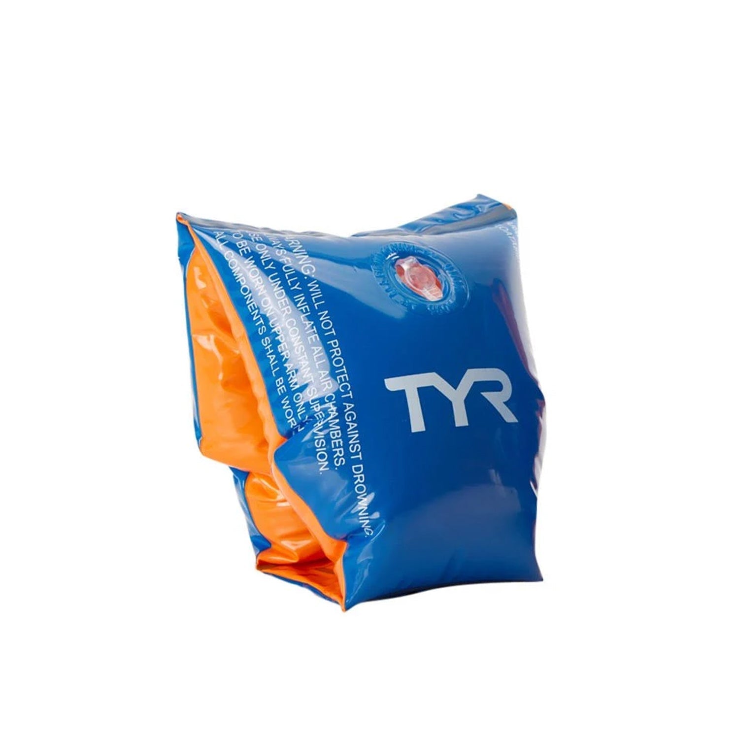 TYR Kids Start to Swim arm floats in blue and orange colors