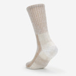 Thorlos men's light cushion crew running sock in khaki beige color