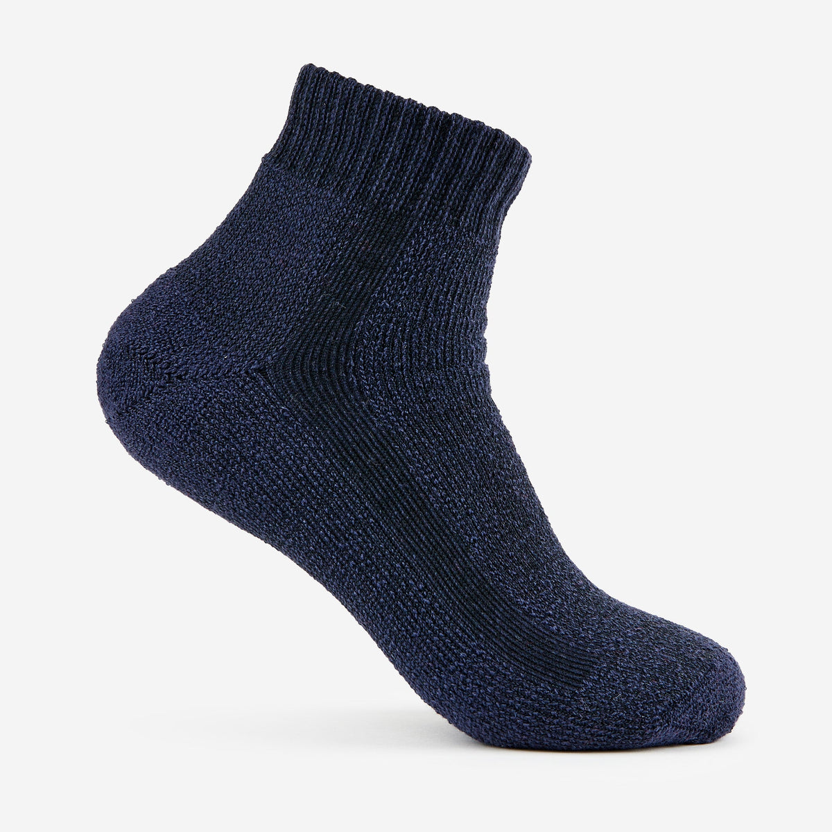 Thorlos hiking ankle sock with moderate padding in Night Navy blue color