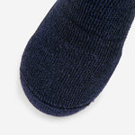 Thorlos Hiking Crew Moderate Padding Sock in Night Navy close-up toe detail