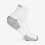 Thorlos women's white ankle walking sock with gray heel and toe cushioning