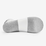 Thorlos Women's walking ankle sock bottom view showing white and platinum cushioned zones