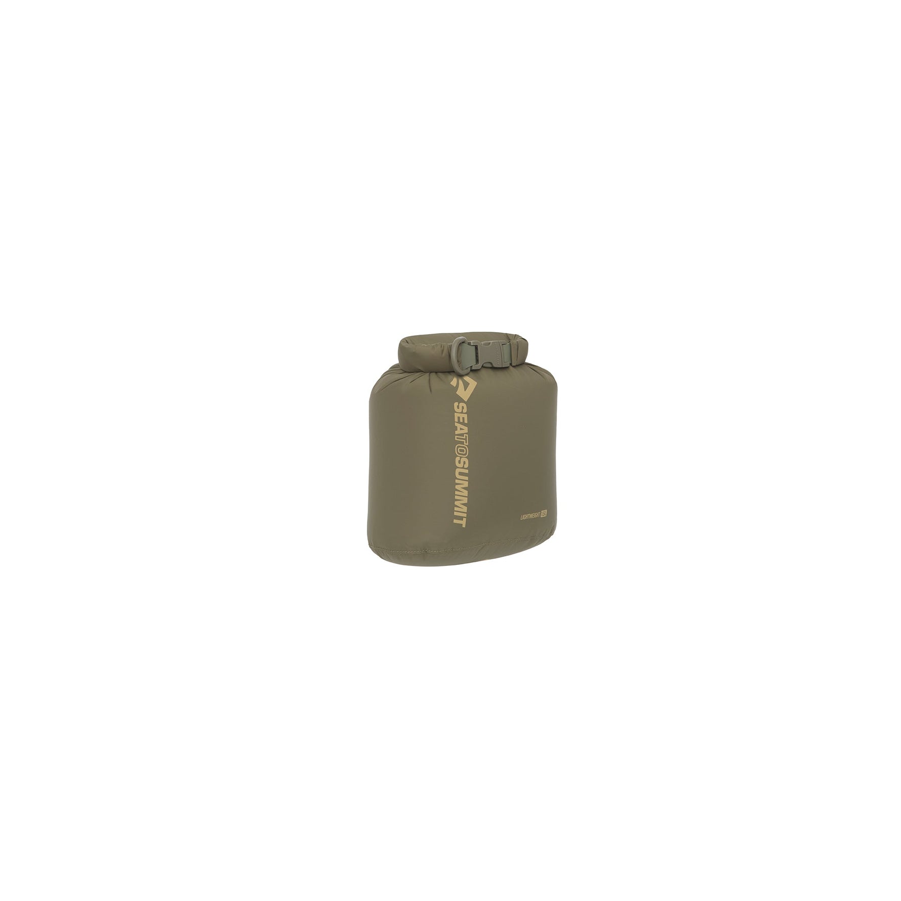 Sea To Summit olive green lightweight dry bag with roll-top closure