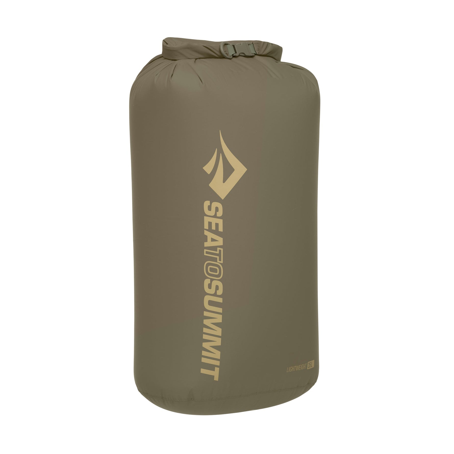 Sea To Summit Lightweight Dry Bag in olive green with roll-top closure