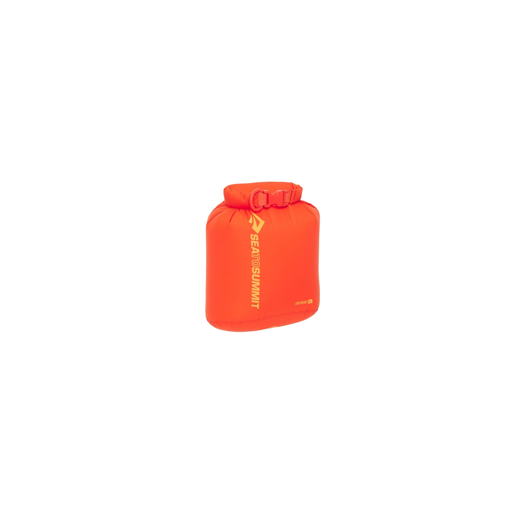 Sea To Summit orange lightweight dry bag with roll-top closure and buckle