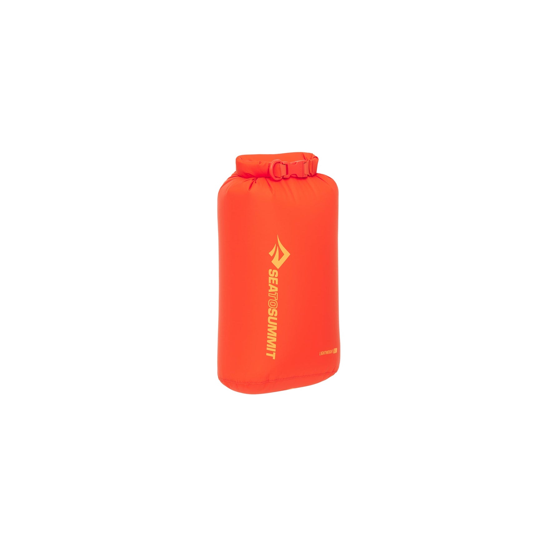Sea To Summit Lightweight Dry Bag in bright orange with roll-top closure