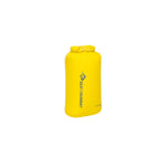 Sea To Summit yellow lightweight dry bag with roll-top closure on white background