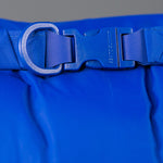 Sea To Summit blue lightweight dry bag with buckle closure detail
