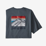 Patagonia Men's Line Logo Ridge Pocket Responsibili-Tee in Plume Grey