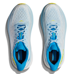 Hoka Clifton 9 running shoes in Ice Water Evening Primrose colorway top view