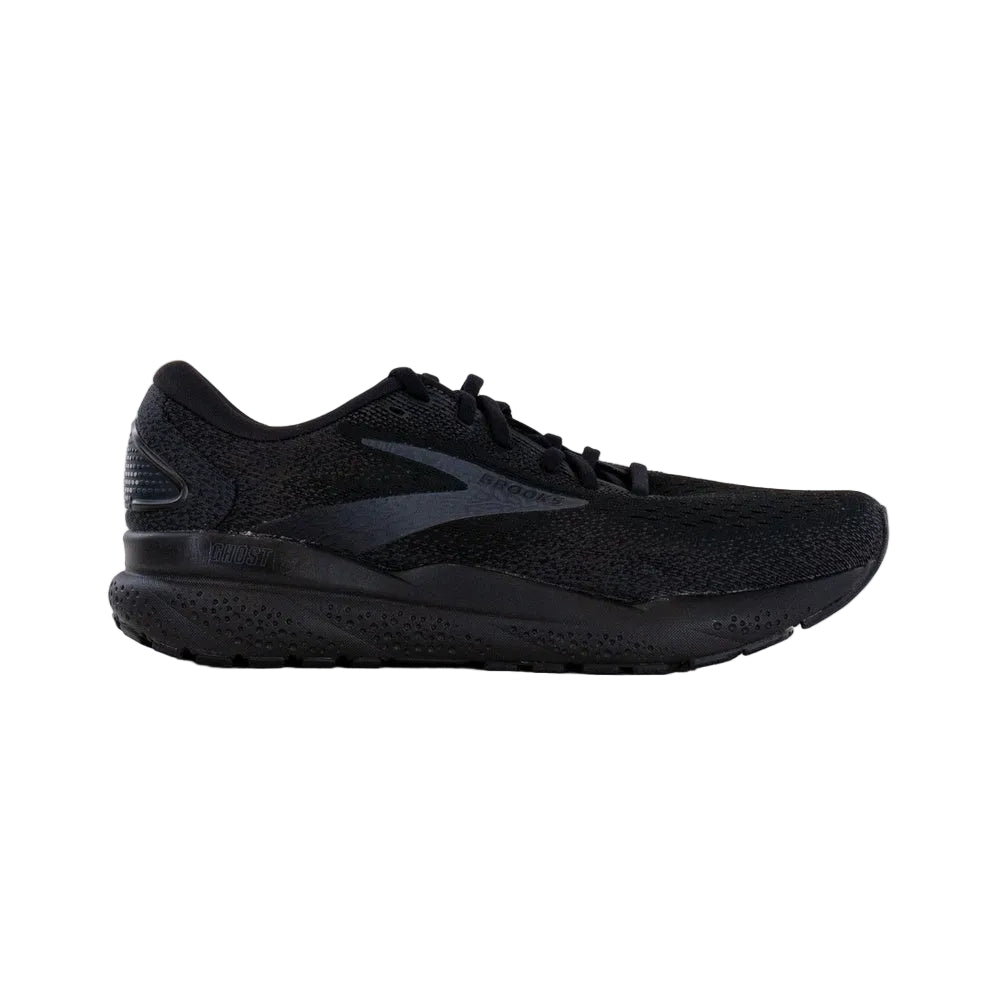Brooks Ghost 16 men's running shoe in all black colorway