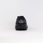 Brooks Ghost 16 men's running shoe in black colorway, rear heel view