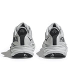 HOKA Clifton 9 men's running shoes back view in Nimbus Cloud and Steel Wool colorway