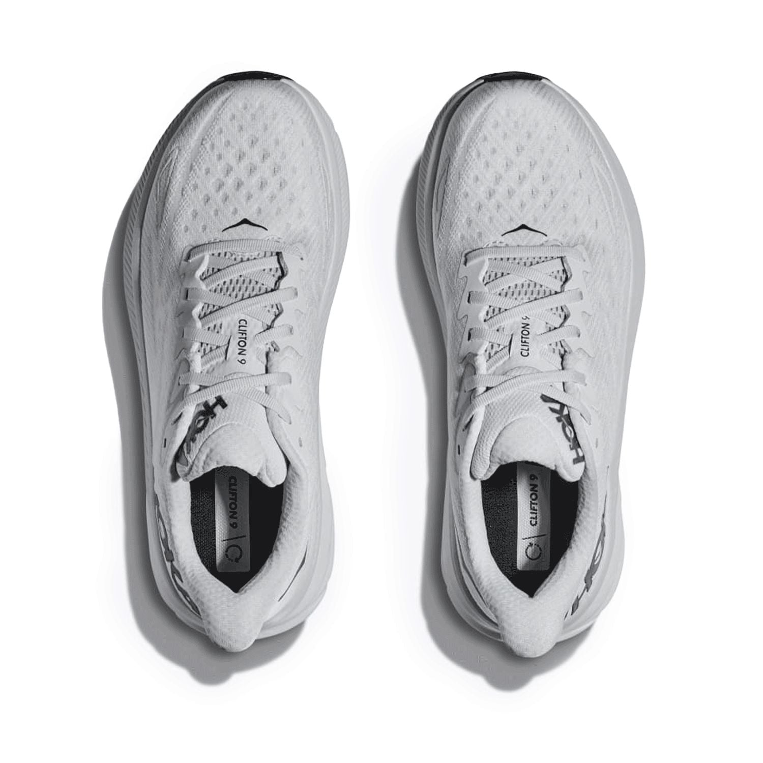 HOKA Clifton 9 Men's Running Shoes in Nimbus Cloud Steel Wool colorway top view