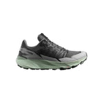 Salomon Thundercross trail running shoe in asphalt grey with mint green sole