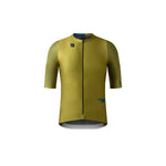 Gobik Attitude 2.0 men's cycling jersey in split green colorway with full zip