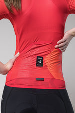 Gobik Carrera 2.0 Short Sleeve Jersey in Cherry red with professional studio lighting