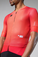 Gobik Carrera 2.0 short sleeve cycling jersey in cherry red with full zip