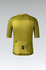 Gobik Magnitude cycling jersey in split green with professional studio photography