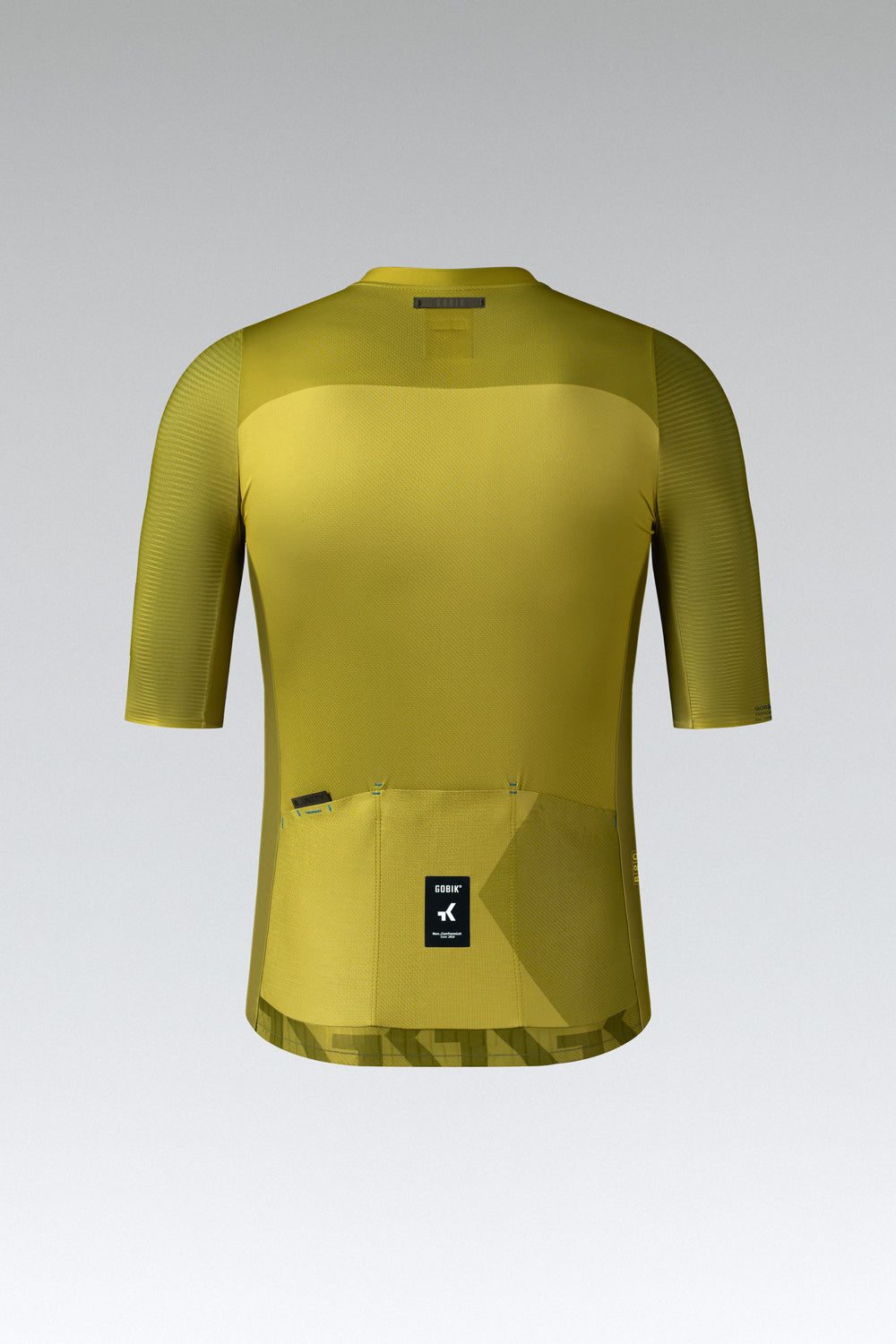 Gobik Magnitude cycling jersey in split green with professional studio photography