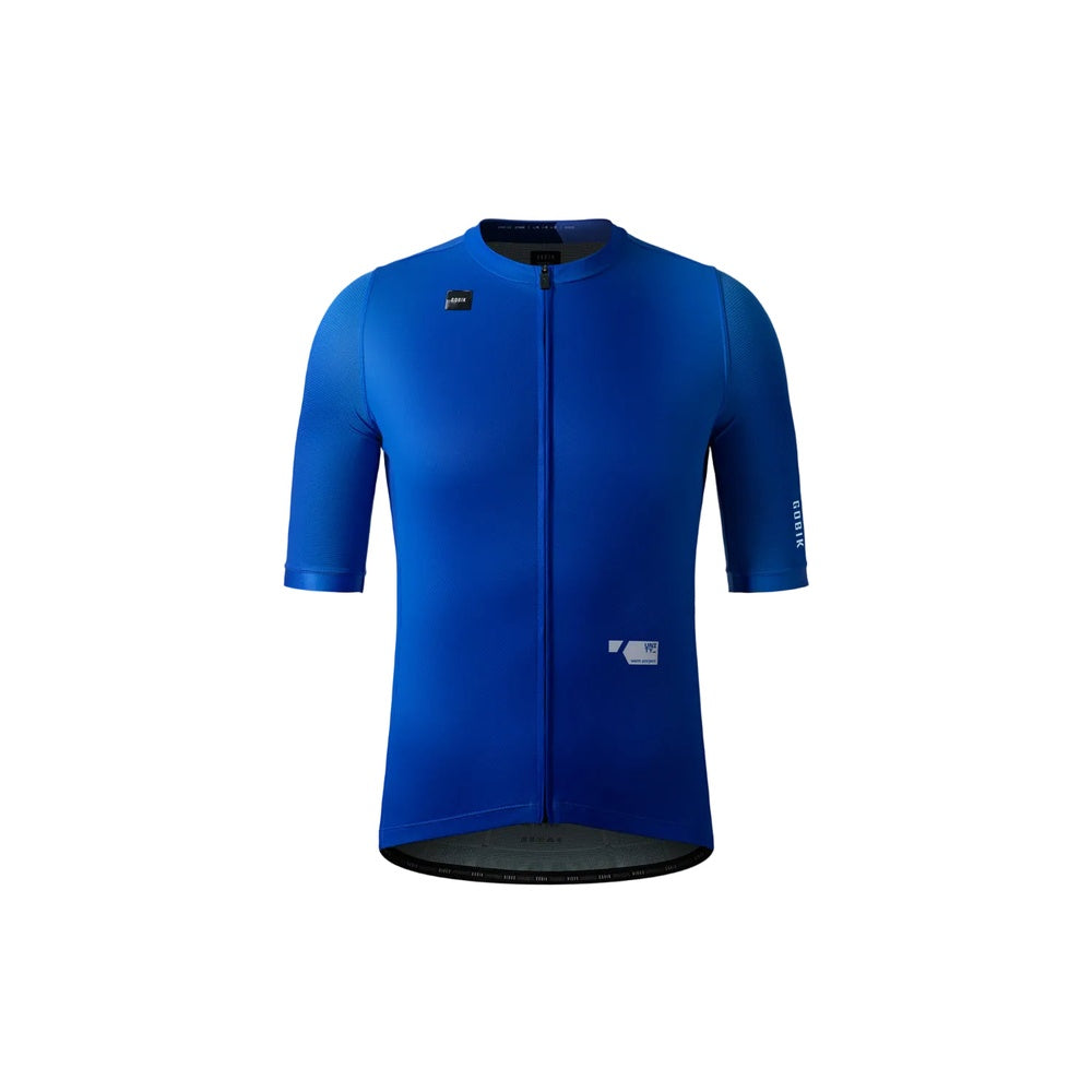 Gobik Stark men's cycling jersey in royal blue with full zip closure