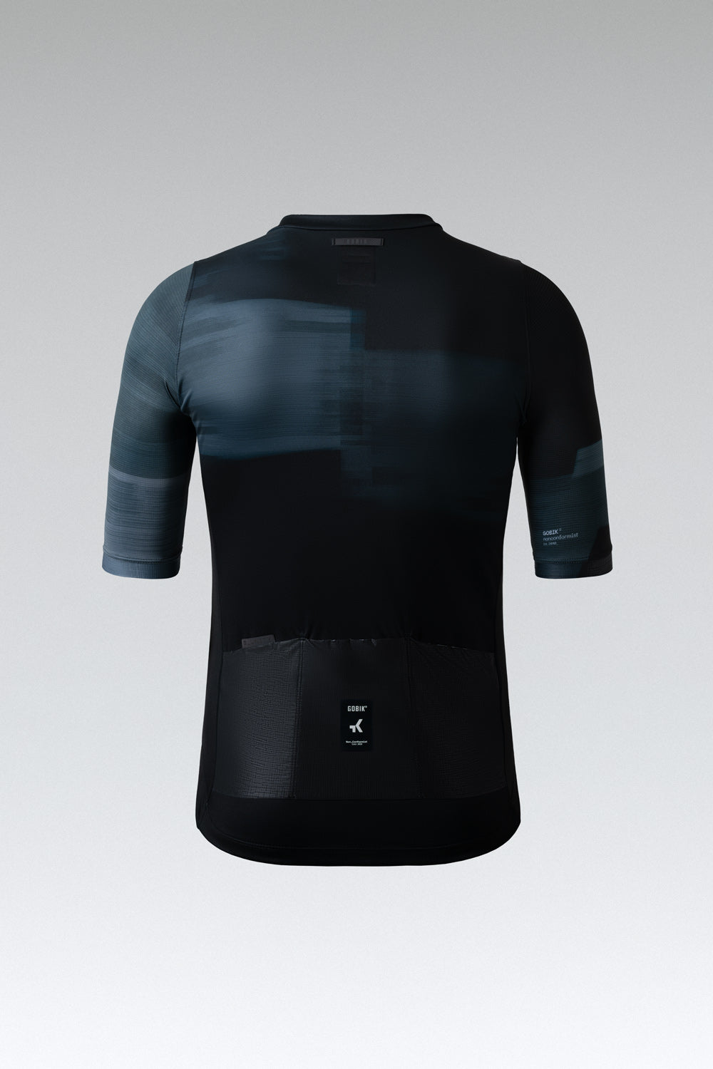 Gobik Stark cycling jersey in dark moonless colorway with gradient design