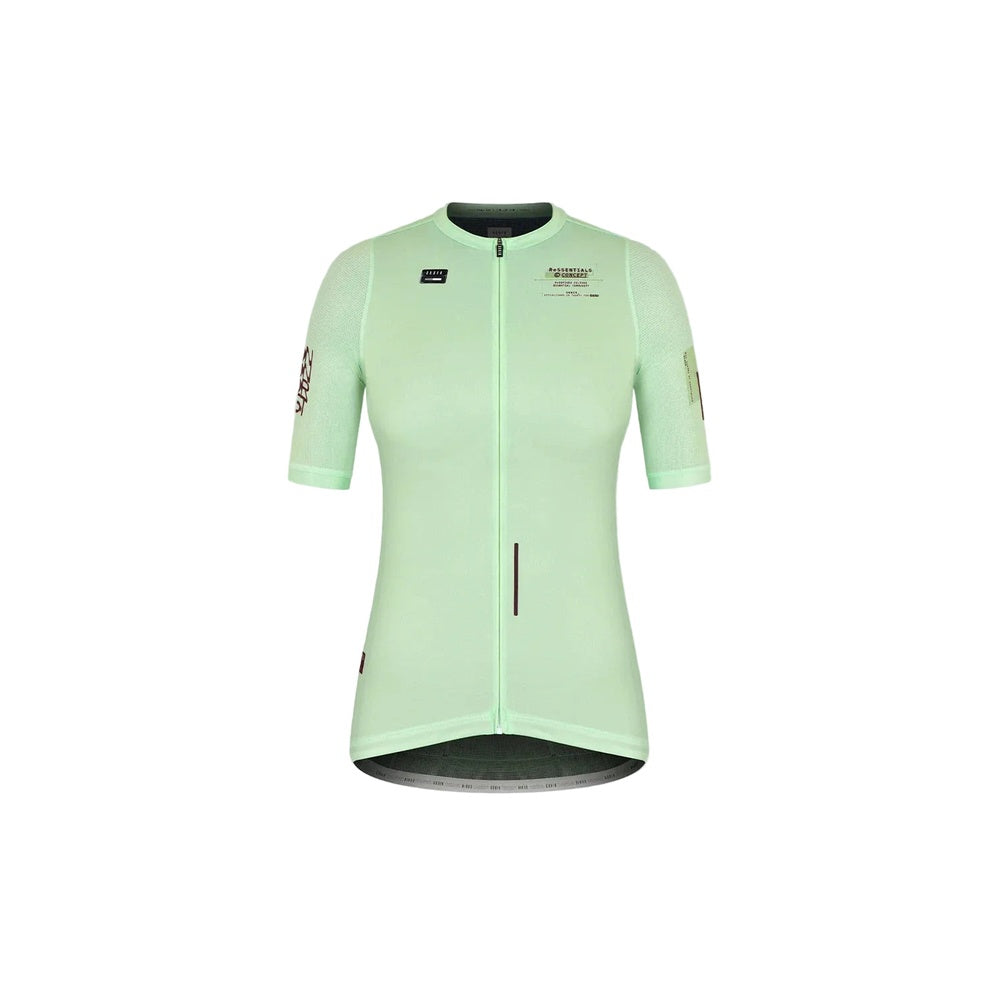 Gobik Stark women's cycling jersey in seamint green with full zip