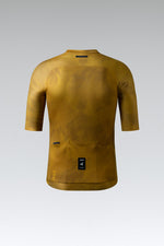 Gobik Infinity short sleeve cycling jersey in ginger yellow with rear pockets